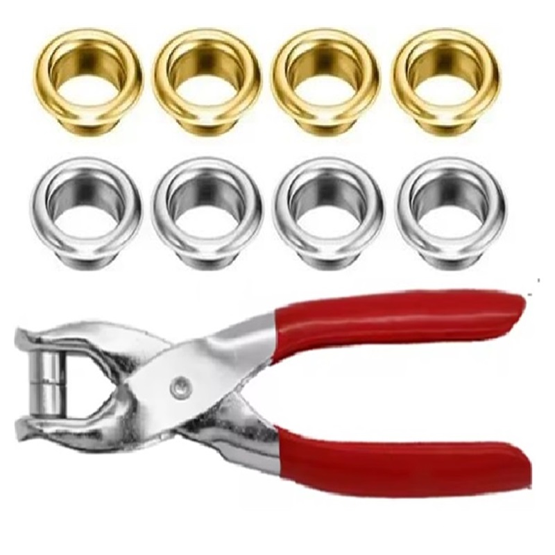 Sewing Eyelet Fabric - Kit d'œillets métalliques pour boutons à