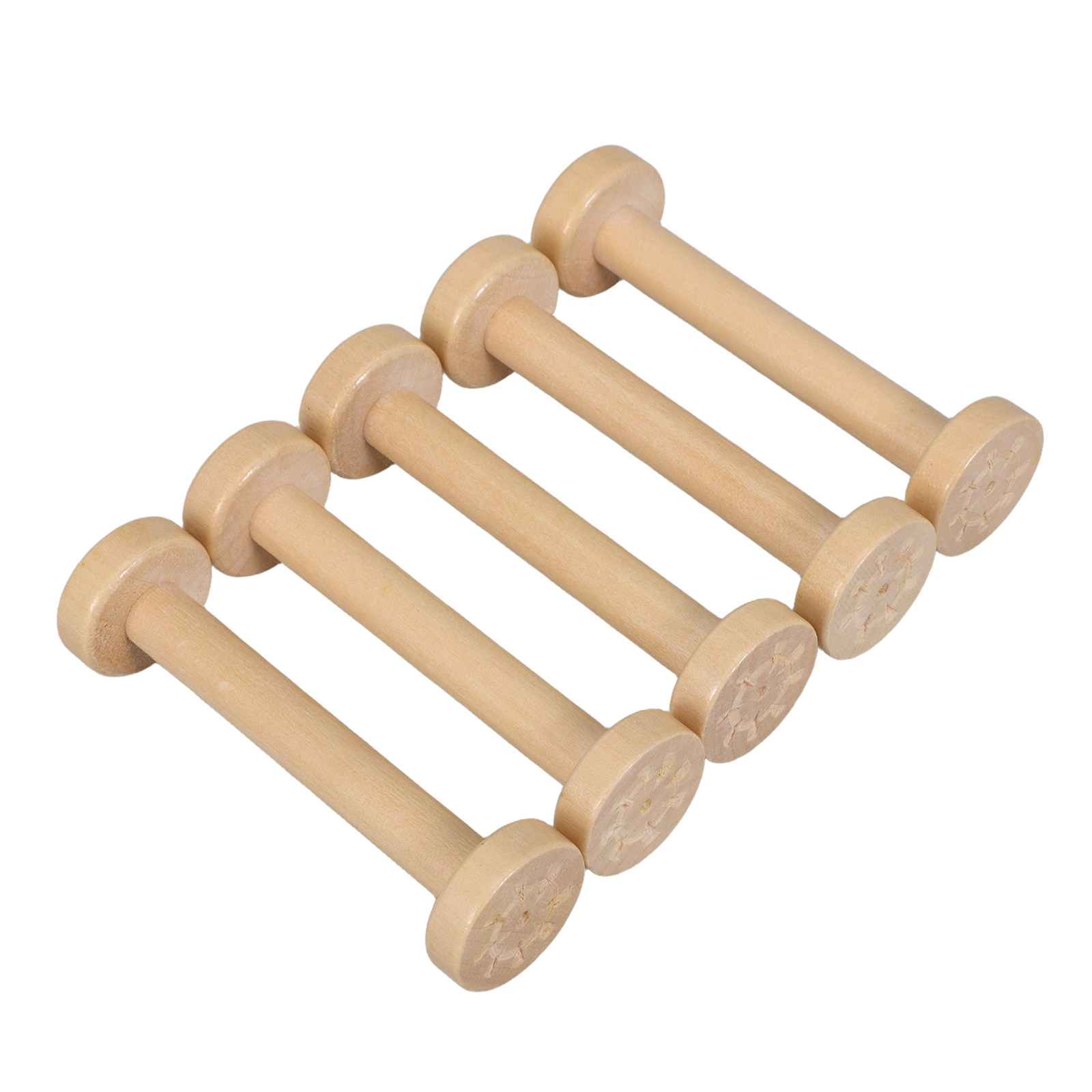 Sewing And Textile - Bobines en bois naturelles vintage, 5