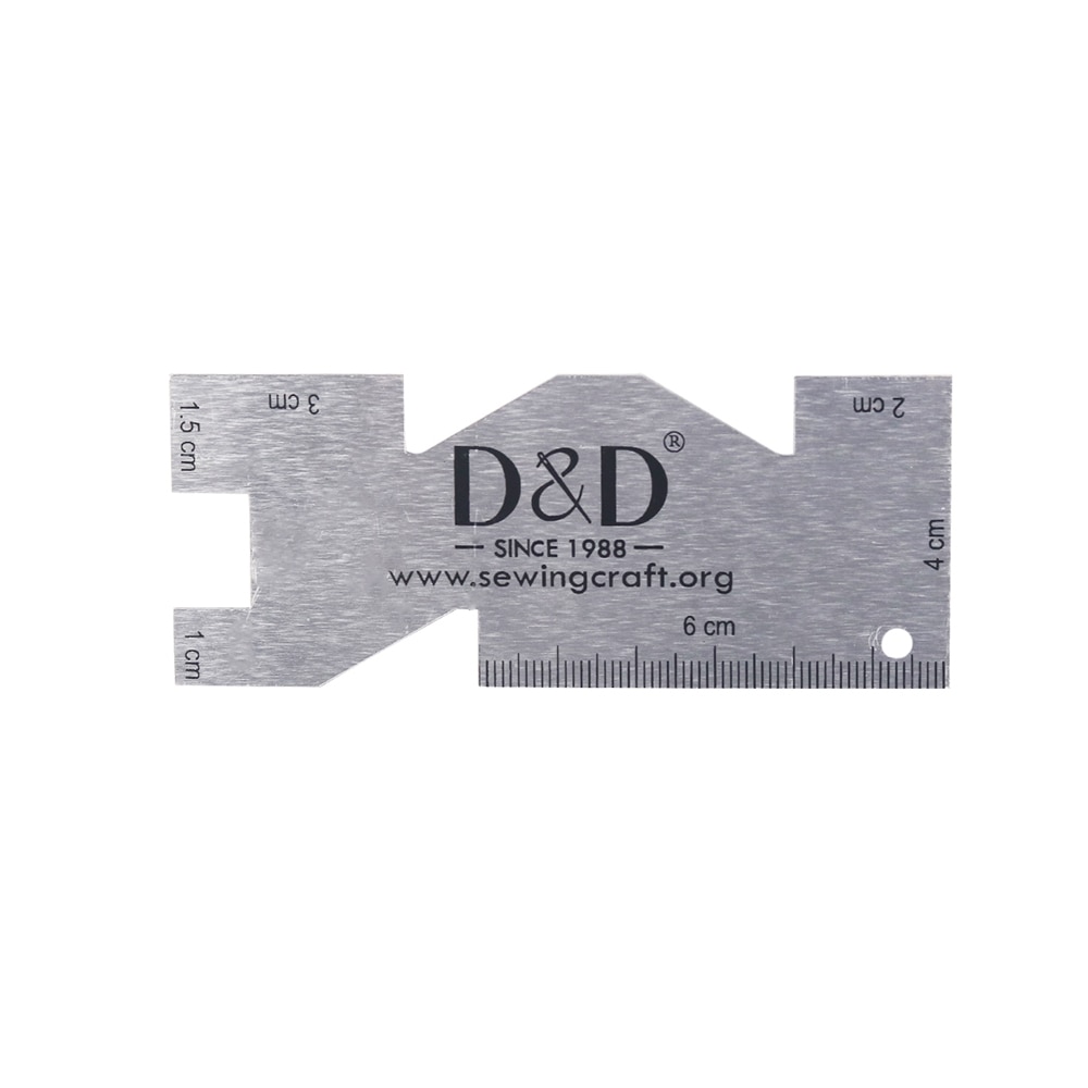 Sewing Gauge Ruler - Jauge de mesure en métal pour