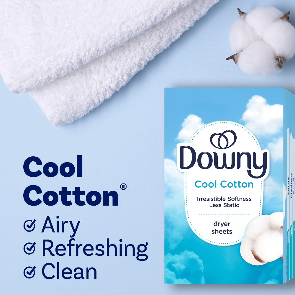Fabric Softener Sheet - Feuilles assouplissantes pour sèche-linge, parfum coton