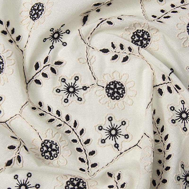 Vintage Sewing Textile - Tissu en dentelle de coton 3D