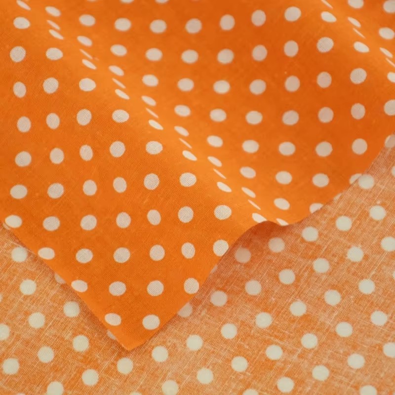 Tissu en coton imprimé à pois  - Sewing And Textile avis et prix