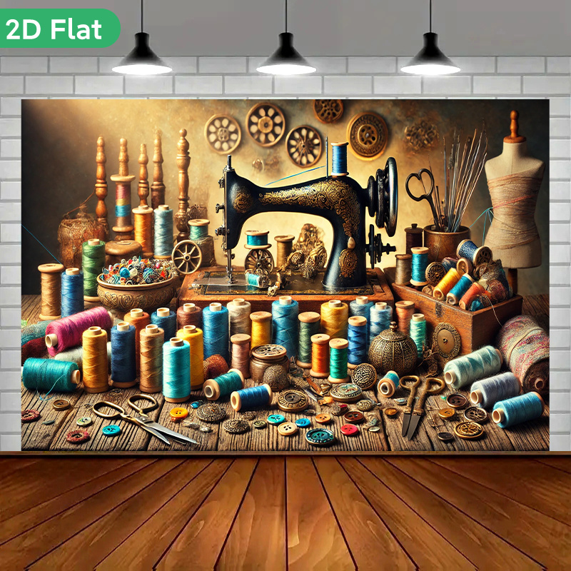 Tapisserie Murale Vintage Rétr - Textiles Sewing Machine avis et prix