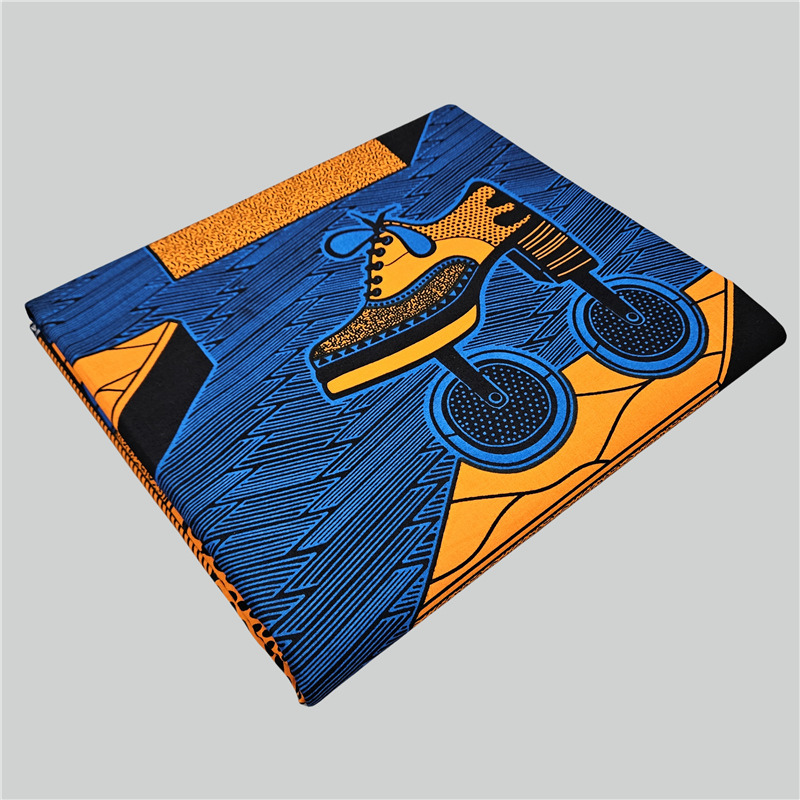 Tissu Batik en coton bleu impr - Sewing Batik avis et prix